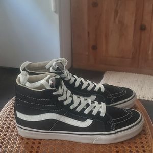 Black Canvas High-Top Vans